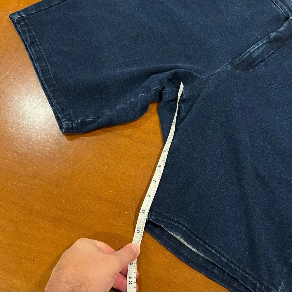 Thomas Dean Men’s Natural Indigo Stretch Cotton‎ Flat Front 9” Shorts Blue 38 - Picture 14 of 16